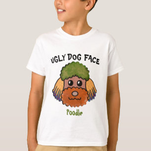 Einzigartiges Poodle hässlicher Hund Gesicht T-Shi T-Shirt