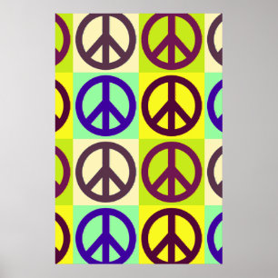 Einzigartiges Pop Art Peace Sign Poster