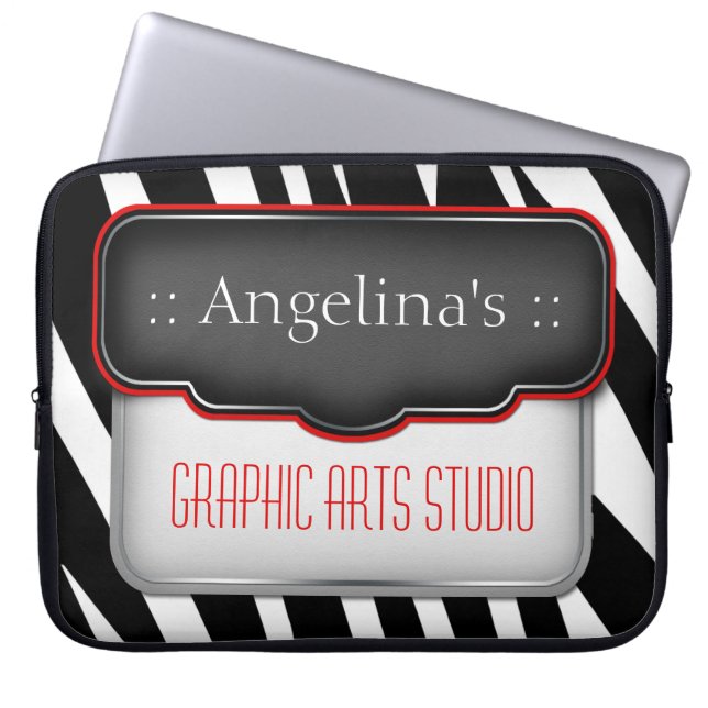 Einzigartiges "Puffy" Design Red Custom Laptop Sle Laptopschutzhülle (Vorderseite)