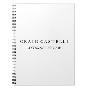 Einzigartiges Rechtsanwaltsunternehmen Schwarz-wei Notizblock