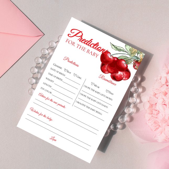 Einzigartiges Red Cherry Baby Shower Predictions S (Von Creator hochgeladen)