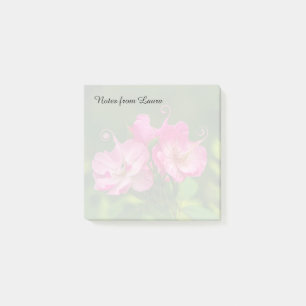 Einzigartiges rosa, florales Personalisiert Post-it Klebezettel