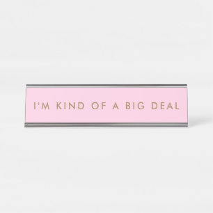 Einzigartiges rosa Novelty Funny Desk Name Plate Schreibtischnamensplakette