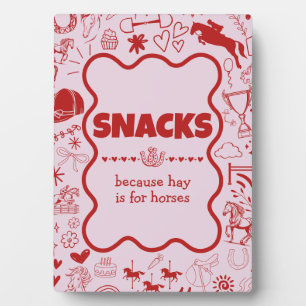 Einzigartiges Rosa Pferdchen Reittiere Geburtstags Fotoplatte