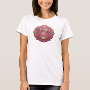 Einzigartiges rotes TEACH MODE OFF Designer-Grafik T-Shirt
