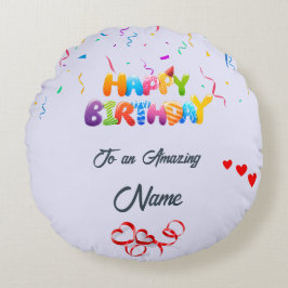 Einzigartiges Rundkissengeschenk zum Geburtstag Rundes Kissen