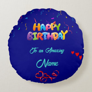 Einzigartiges Rundkissengeschenk zum Geburtstag Rundes Kissen