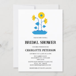 Einzigartiges rustikales Boho Sonnenblumen-Brautpa Einladung