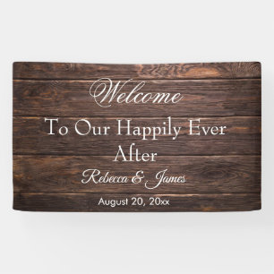 Einzigartiges rustikales Glück je nach Hochzeitsba Banner