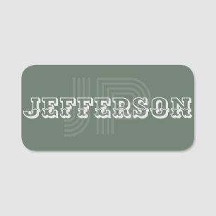 Einzigartiges Sage Green: Cool Beruflich Namensschild