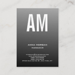 Einzigartiges schlichtes Monogramm Visitenkarte