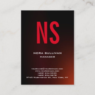 Einzigartiges schlichtes Monogramm Visitenkarte