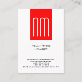 Einzigartiges schlichtes Monogramm Visitenkarte