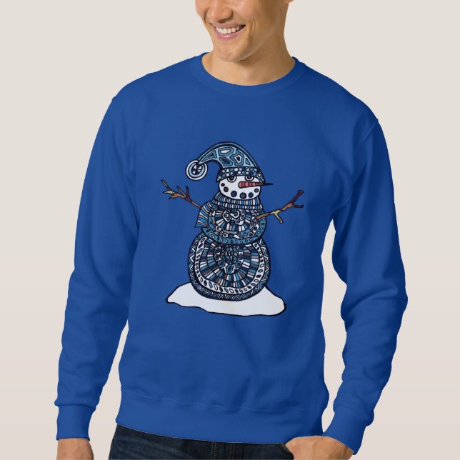 Einzigartiges Schneemann-Sweatshirt Sweatshirt (Vorderseite)