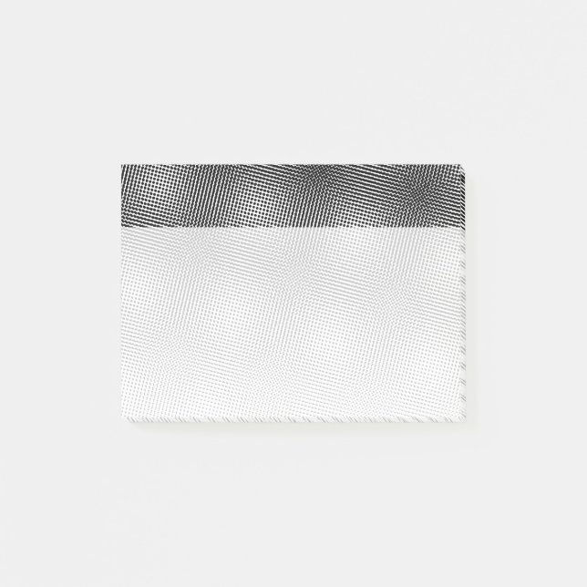 Einzigartiges Schwarz-Weiß-Moiré-Muster Künstleris Post-it Klebezettel (Vorderseite)