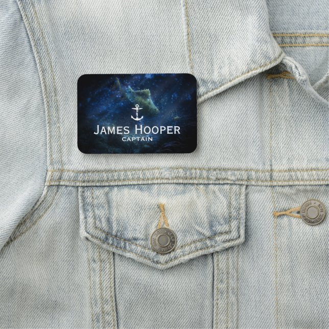 Einzigartiges Seegeschenk mit Namen Namensschild (Beispiel)