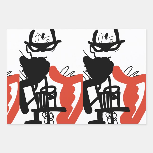 einzigartiges Set aus Designpapier mit 3 Blättern Geschenkpapier Set (Vorderseite)