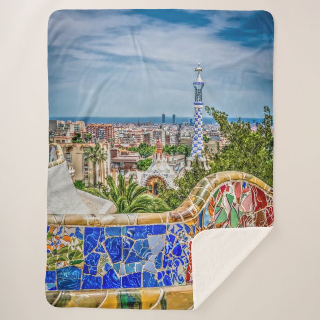 Einzigartiges Shabby Chic Barcelonas modern Sherpadecke (Vorderseite)