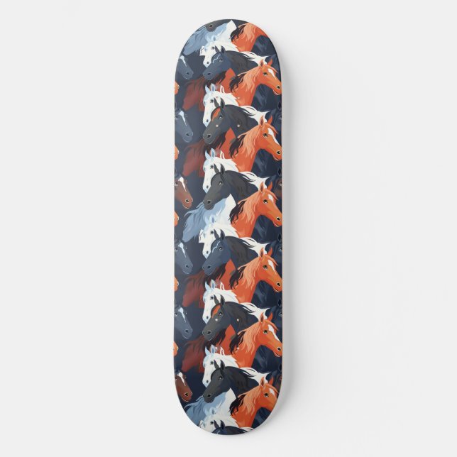 Einzigartiges Skateboard für Coole Pferdedecke (Vorderseite)