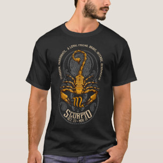 Einzigartiges Skorpio Kunst, Dichtung und Musik T-Shirt