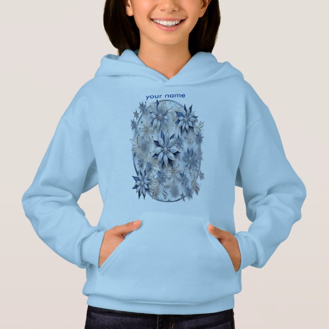 Einzigartiges Snowflakdesign Hoodie (Vorderseite)