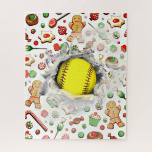 Einzigartiges Softball Holiday Geschenk Jigsaw Puz Puzzle