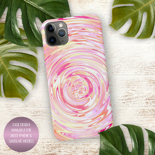 Einzigartiges sonniges Gelb Orange Blush Rosa Wirb iPhone 16 Pro Max Hülle