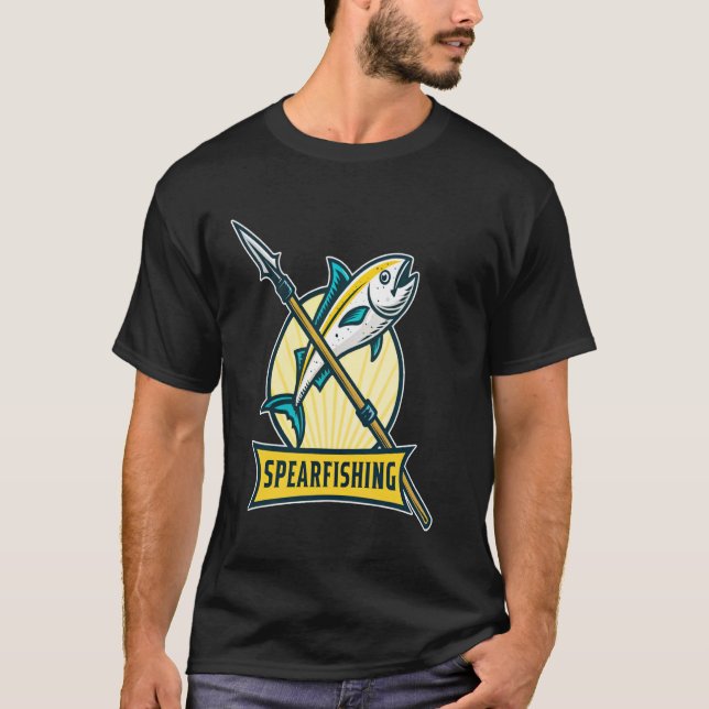 Einzigartiges Speerfischen-Abenteuer-Design T-Shirt (Vorderseite)