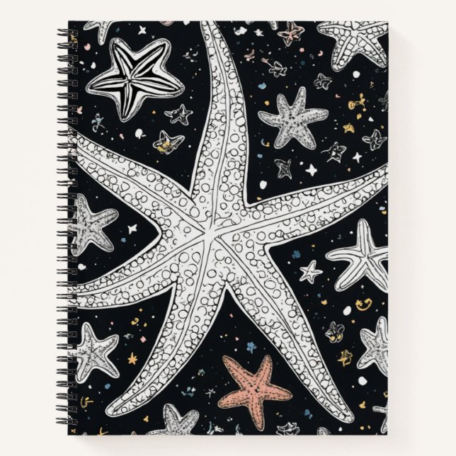 Einzigartiges Star Spiral Notebook - Stellar Desig Notizbuch (Vorderseite)