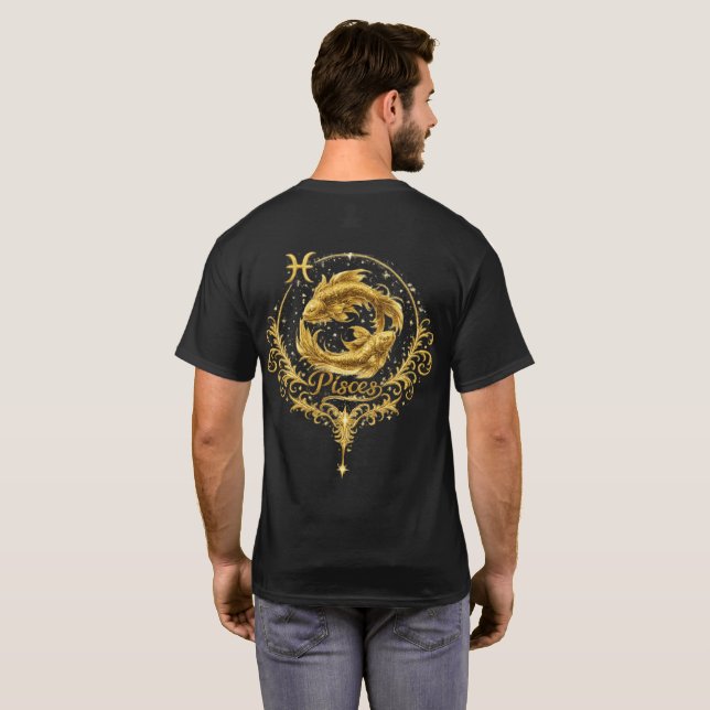 Einzigartiges Sternzeichen Fische, Sternzeichen   T-Shirt (Schwarz voll)
