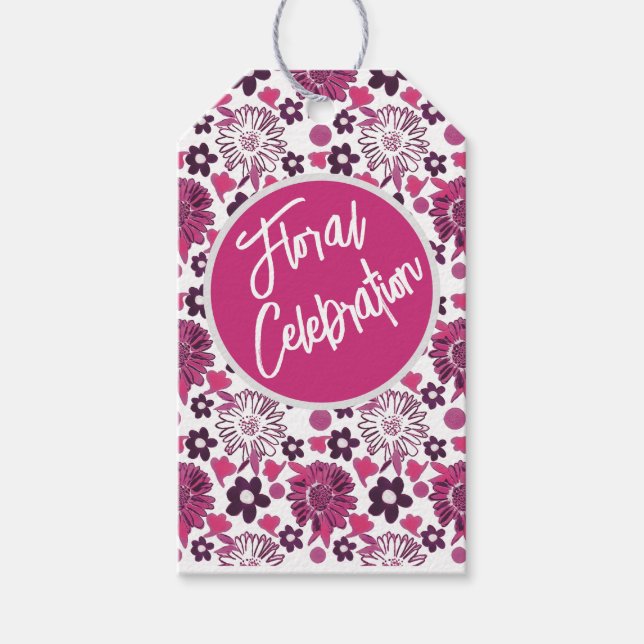 Einzigartiges, stilvolles Muster Geschenkanhänger (Vorderseite)