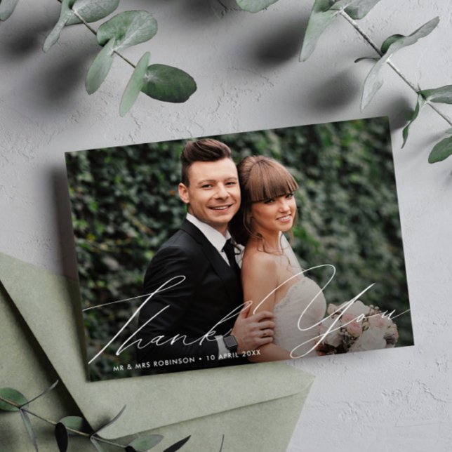 einzigartiges stylisches Skript danke Karte (Von Creator hochgeladen)