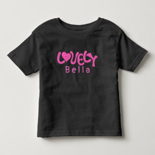 Einzigartiges süß rosa Girly Herz Kleinkind T-shirt