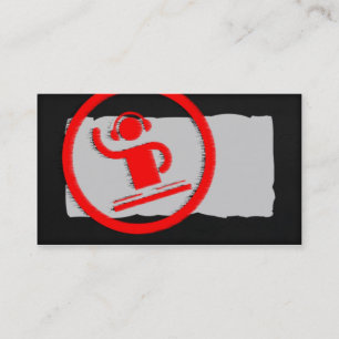 Einzigartiges Symbol für die rote Turntable Visitenkarte