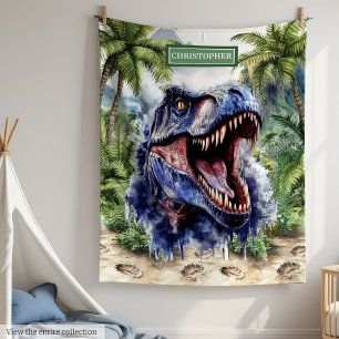 Einzigartiges T-Rex-Blanket Personalisiertes Gebur Fleecedecke