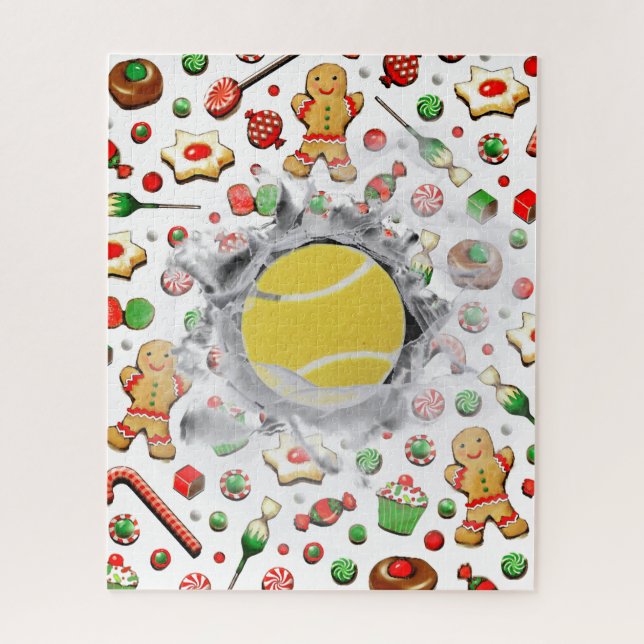 Einzigartiges Tennis Holiday Geschenk Jigsaw Puzzl Puzzle (Vertikal)