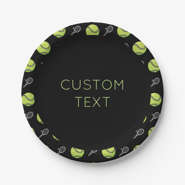 Einzigartiges Tennis-Racket-Ball-Party Pappteller (Vorderseite)