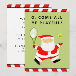 Einzigartiges Tennis-Weihnachten Feiertagskarte