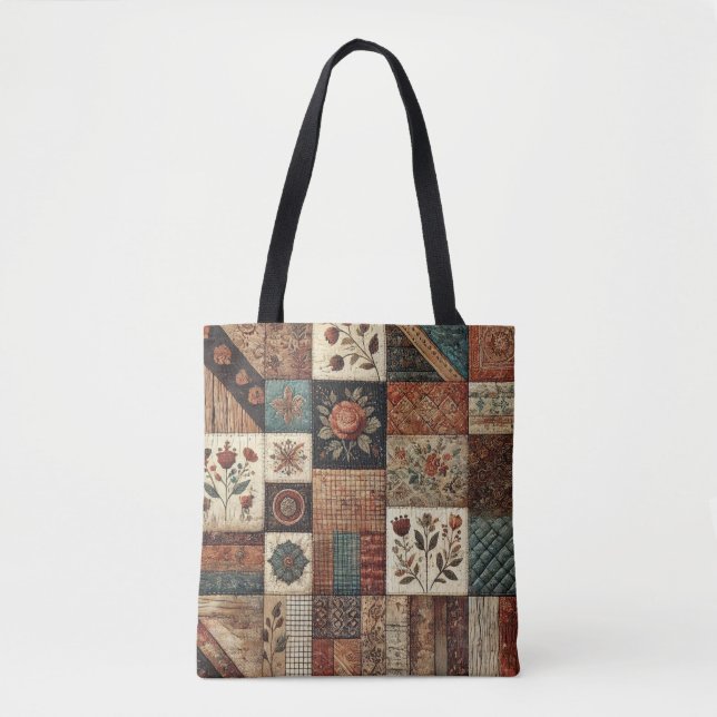 Einzigartiges Terracotta Quilt & Patchwork Rustika (Vorderseite)