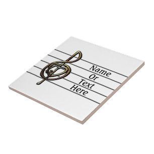 Einzigartiges Treble Clef Music-Personal personali Fliese