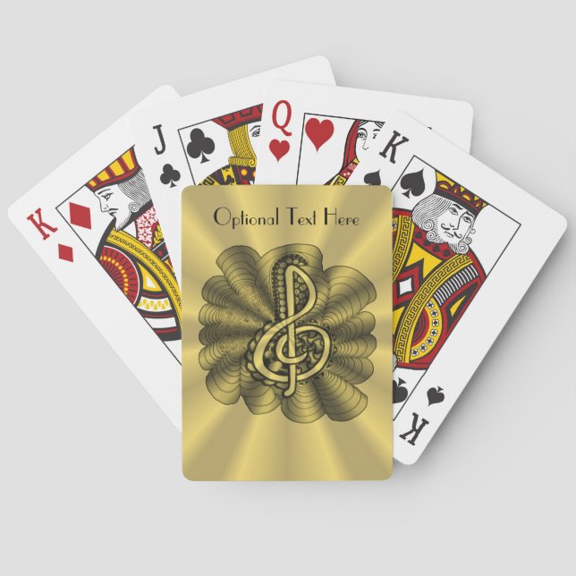 Einzigartiges Treble Cleve Musik Spielkarten (Rückseite)