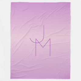 Einzigartiges überlappendes Monogramm | Sanftes La Fleecedecke
