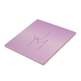 Einzigartiges überlappendes Monogramm | Sanftes La Fliese