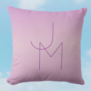 Einzigartiges überlappendes Monogramm   Sanftes La Kissen