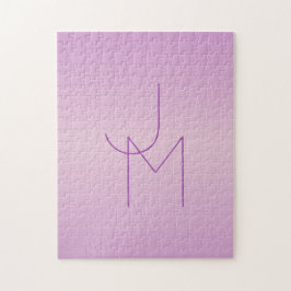 Einzigartiges überlappendes Monogramm | Sanftes La Puzzle