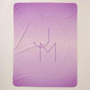 Einzigartiges überlappendes Monogramm Sanftes La Sherpadecke
