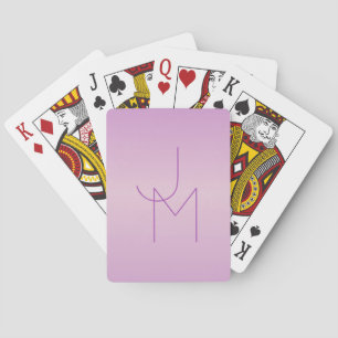 Einzigartiges überlappendes Monogramm   Sanftes La Spielkarten