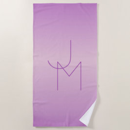 Einzigartiges überlappendes Monogramm | Sanftes La Strandtuch