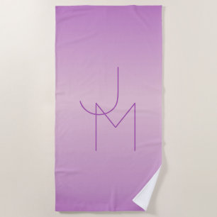 Einzigartiges überlappendes Monogramm Sanftes La Strandtuch