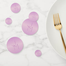 Einzigartiges überlappendes Monogramm | Soft Laven Konfetti